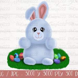 Osterhase Sublimationsgrafik, Ostern Clipart, Kinder Ostern PNG, Osterhase Clipart, Osterhase druckbare digitaler Download, Frühling PNG