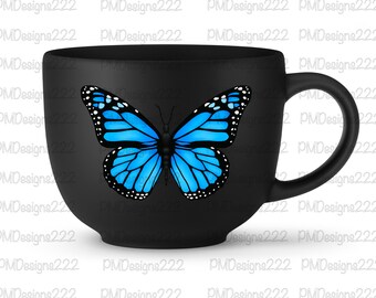 青い蝶のpng、蝶のpng、蝶のクリップアート、青い蝶の昇華グラフィック