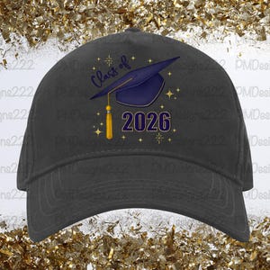 Class of 2026 png, senior 2026 png, graduation 2026 sublimation graphics, graduation png, graduation clipart, navy blue graduation cap png image 9