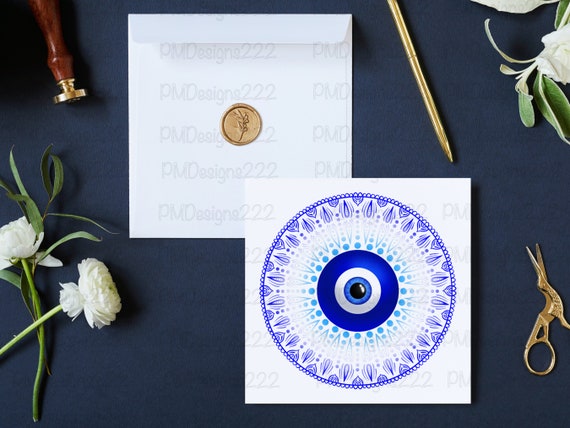 Evil Eye Mandala Png, Evil Eye Wall Art, Empath Protection.