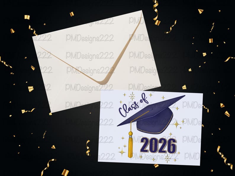 Class of 2026 png, senior 2026 png, graduation 2026 sublimation graphics, graduation png, graduation clipart, navy blue graduation cap png image 8