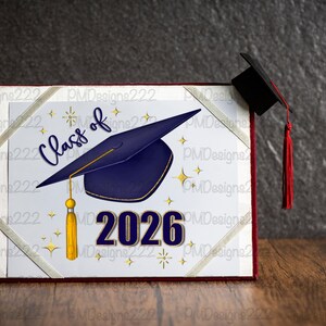 Class of 2026 png, senior 2026 png, graduation 2026 sublimation graphics, graduation png, graduation clipart, navy blue graduation cap png image 4
