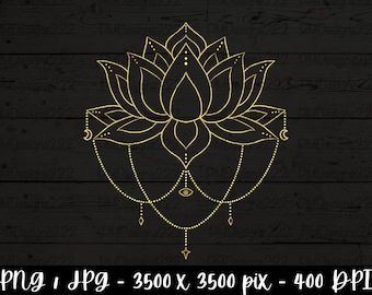 Gold Lotus flower png, minimalist lotus png, lotus png, lotus flower art, lotus flower png, lotus clipart, minimal lotus, printable download