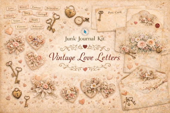 Junk Journal Kit- Vintage Love Letters