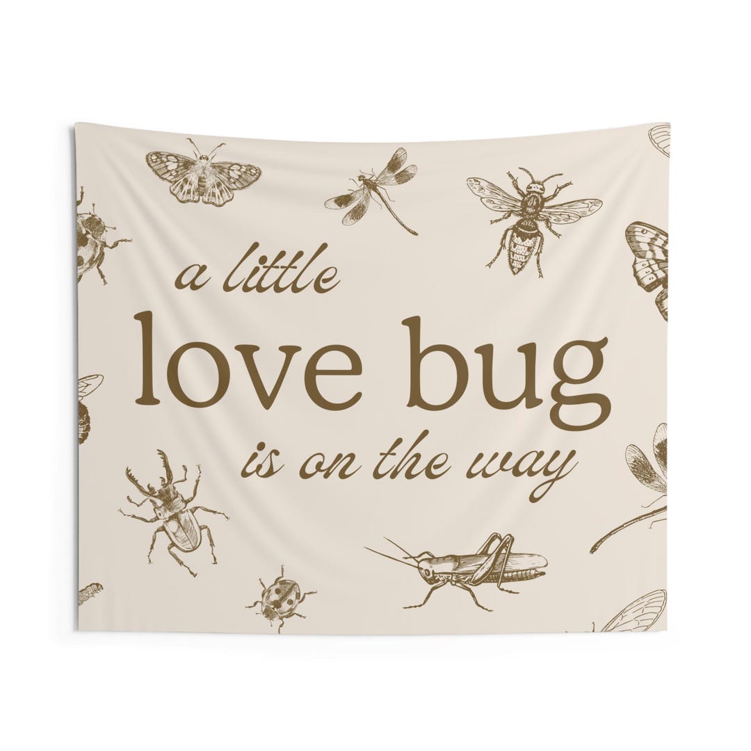 A Little Love Bug is on the Way - Baby Shower Banner - Tapestry - Etsy