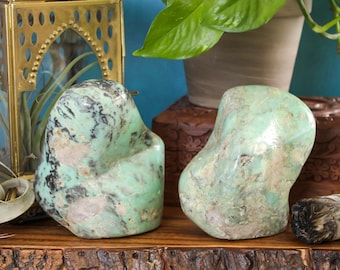 Large Green Chrysoprase Free Form Crystal | Large Chrysoprase Stone | Natural Chrysoprase | 650-850g