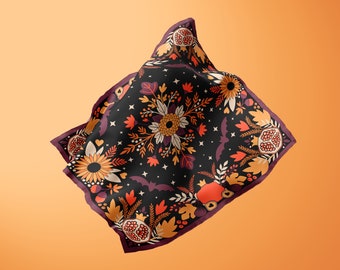 Autumn Equinox Altar Cloth | Persephone Altar Cloth | Altar Cloth for Fall | Autumn Tarot Cloth | 26, 36, or 50 inch Altar Cloth