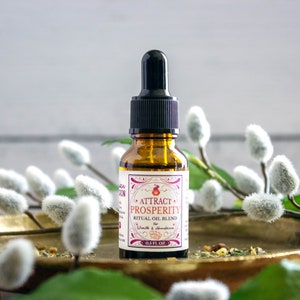 Attract Prosperity Ritual Oil Blend | Magickal Money Spell Oil for Witchcraft | Anointing Oil for Money and Abundance