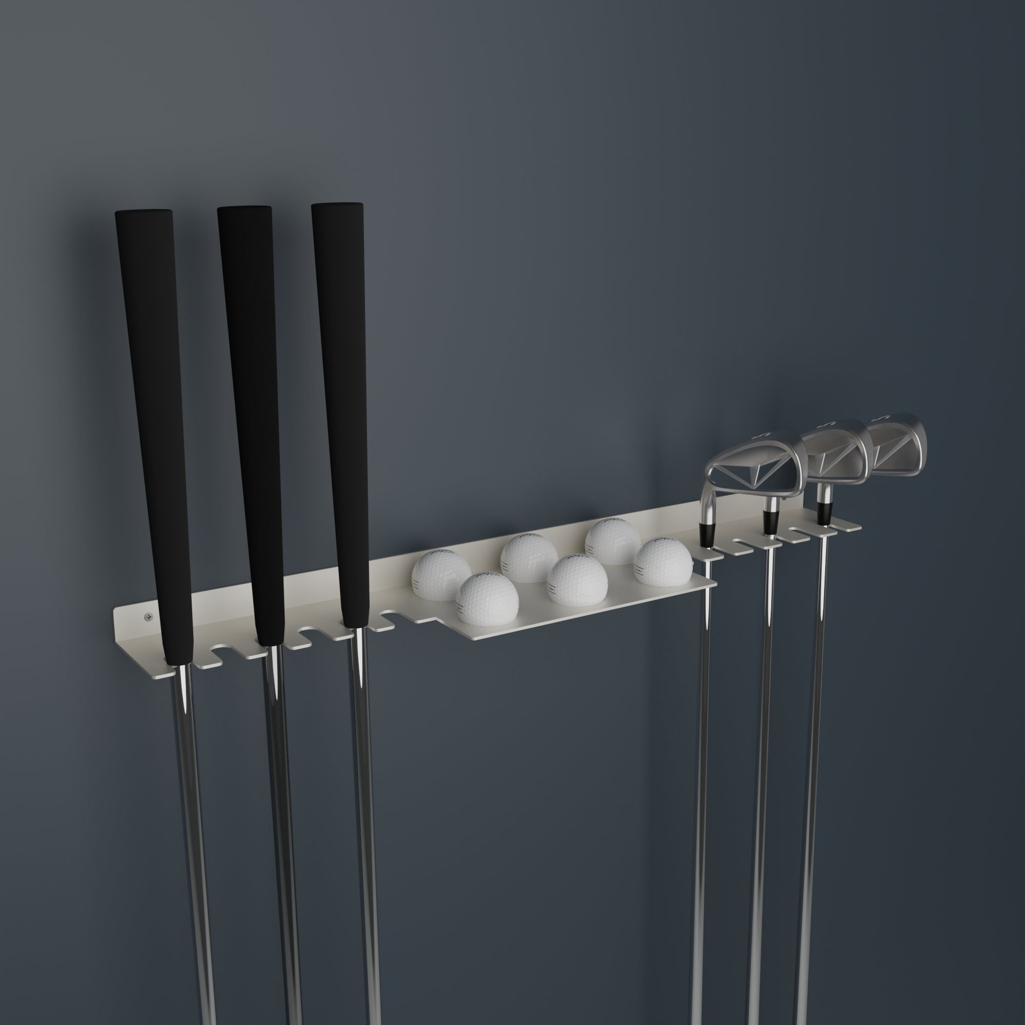 Golf Club Wall Hanger , Golf Ball Display Shelf , Golfer Gift , Golf