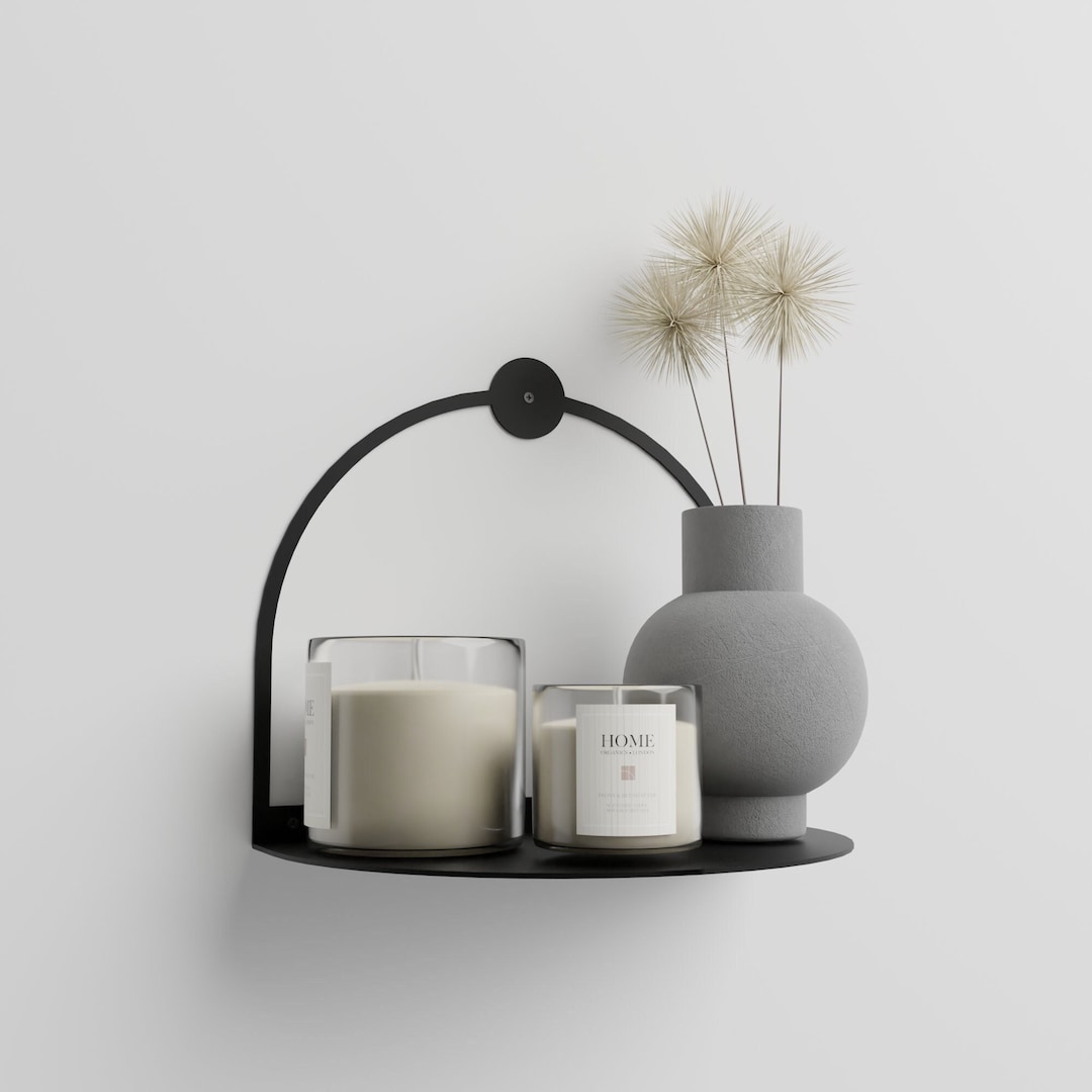 Modern and Minimalist Oval Wall Shelf, Modern Display Shelf, Vase Shelf