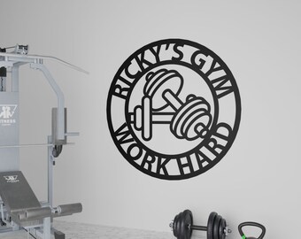 Personalized Home Gym Signs for Workout Room, Personalized Metal Sign, Home Gym Wall Art,Home Gym Decor Personalized Gym Sign Weight Lifting