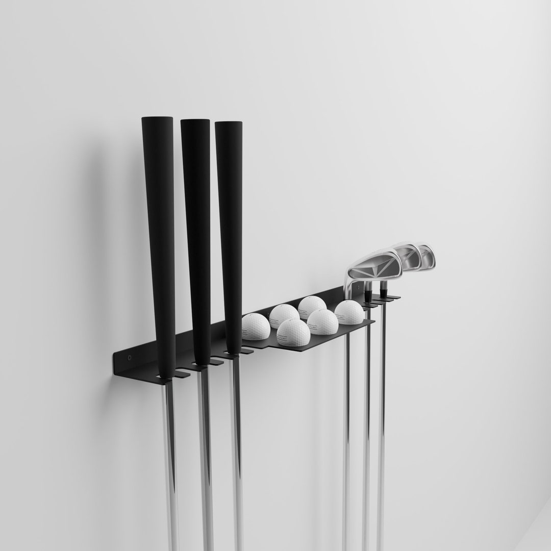 Golf Club Wall Hanger , Golf Ball Display Shelf , Golfer Gift , Golf