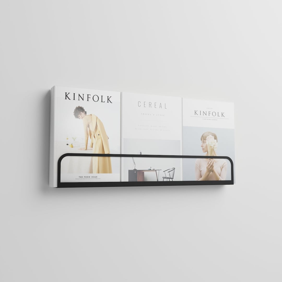 Magazine Holder , Wall Mounted Magazine Rack , Minimalist Book Shelf