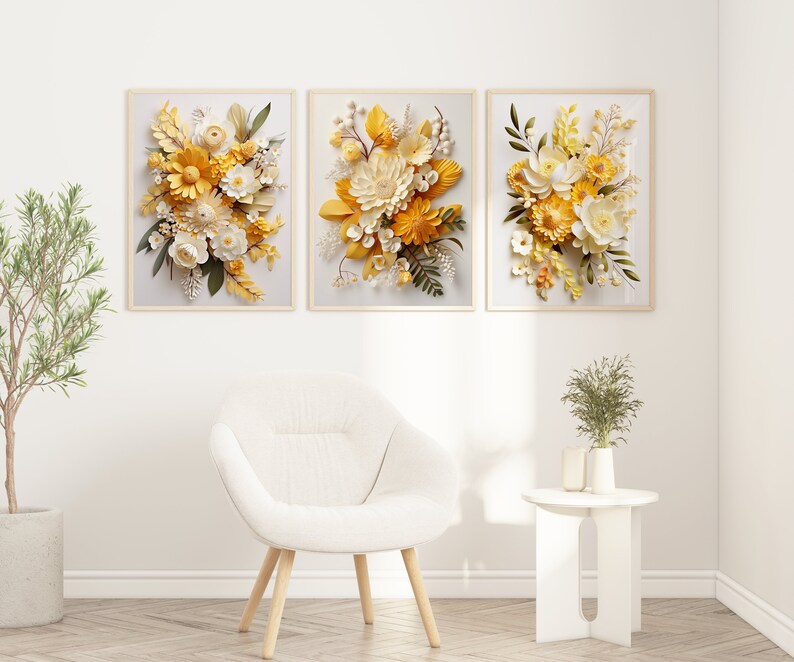 Set of 3 Australian Native Floral Wall Art Australian Native Flowers