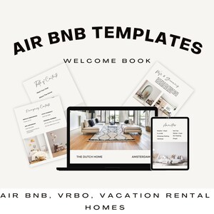 Modèle ultime de livre de bienvenue Airbnb Manuel de l'hôte VRBO House pour l'immobilier et les locations de vacances Guide de bienvenue Canva modifiable