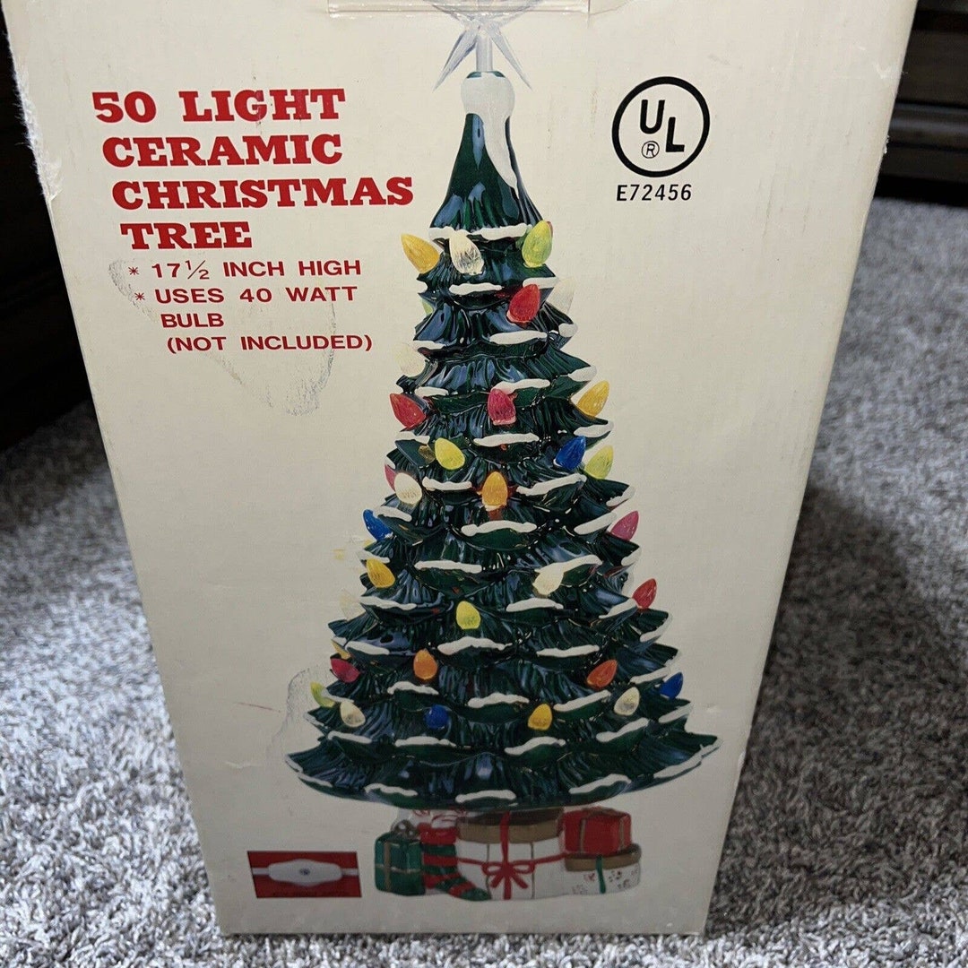17 I/2 Inch 50 Light Ceramic Christmas Tree Etsy