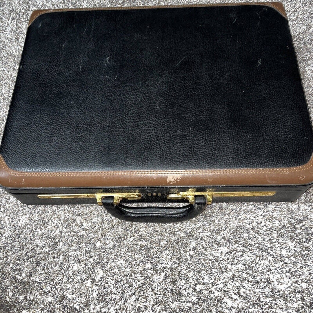 Vintage Presto Leather Briefcase Top Grain Cowhide With Issues Etsy