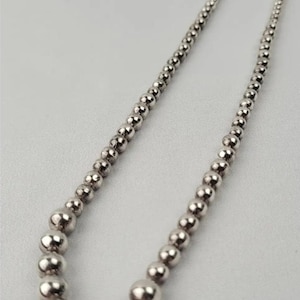 Sterling Silver Graduated Bead Necklace