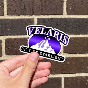 Velaris City of Starlight Sticker | Night Court ACOTAR Purple Gradient Sticker | Sarah J Maas ACOTAR Bubble-free Stickers