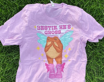 Bestie, er ist Gross Kröte T-Shirt | Kröte T-Shirt | Bestie Frosch | Y2K Bestie Kröte | 2000er Jahre Fairycore Kröte Unisex T-Shirt