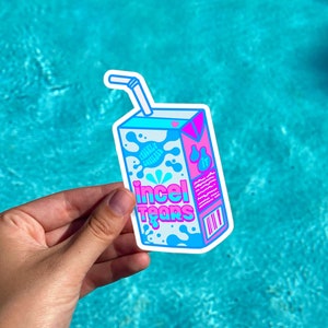 Incel Tears Juice Box Sticker | Man Tears Juice Box Vinyl Sticker | Juice Box Sticker | Feminist Bubble-free stickers