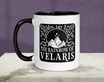 Archeron Art Gallery Night Court | Velaris Court of Dreams-mugg | Rhysand Gifts-mugg | SJM ACOTAR Bokvänliga gåvor svart mugg