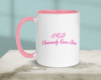 OCD Obviously Cute Diva Mug, Funny Mental Health Mug, Obsessive Compulsive Disorder Mug, Vintage Y2K Mug, Sarcastic Funny Anxiety mug