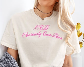 OCD Obviously Cute Diva Comfort Colors Shirt, Funny Mental Health Shirt, Obsessive Compulsive Disorde T-Shirtr, Vintage Y2K Tee, Anxiety Tee