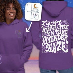 Lavender Haze 2 Sided Hoodie | Swiftie Midnights Embroidered Hoodie | Taylor Merch Unisex Hoodie