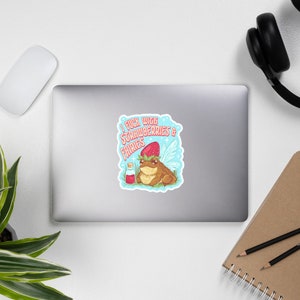 I Fuck With Strawberries & Faeries Toad Sticker | Strawberry Toad Sticker | Strawberry Frog Sticker | Cottagecore Sticker | Fairycore Toad image 8