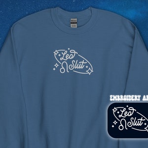 Leo Embroidery Zodiac Sign Sweatshirt | Leo Astrology Gifts Crewneck | Birthday Horoscope Embroidered Sweatshirt