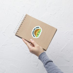 Helmets are Cool Cute Turtle Sticker | Wear a Helmet Turtle Sticker | Cute Turtle Bubble-free sticker