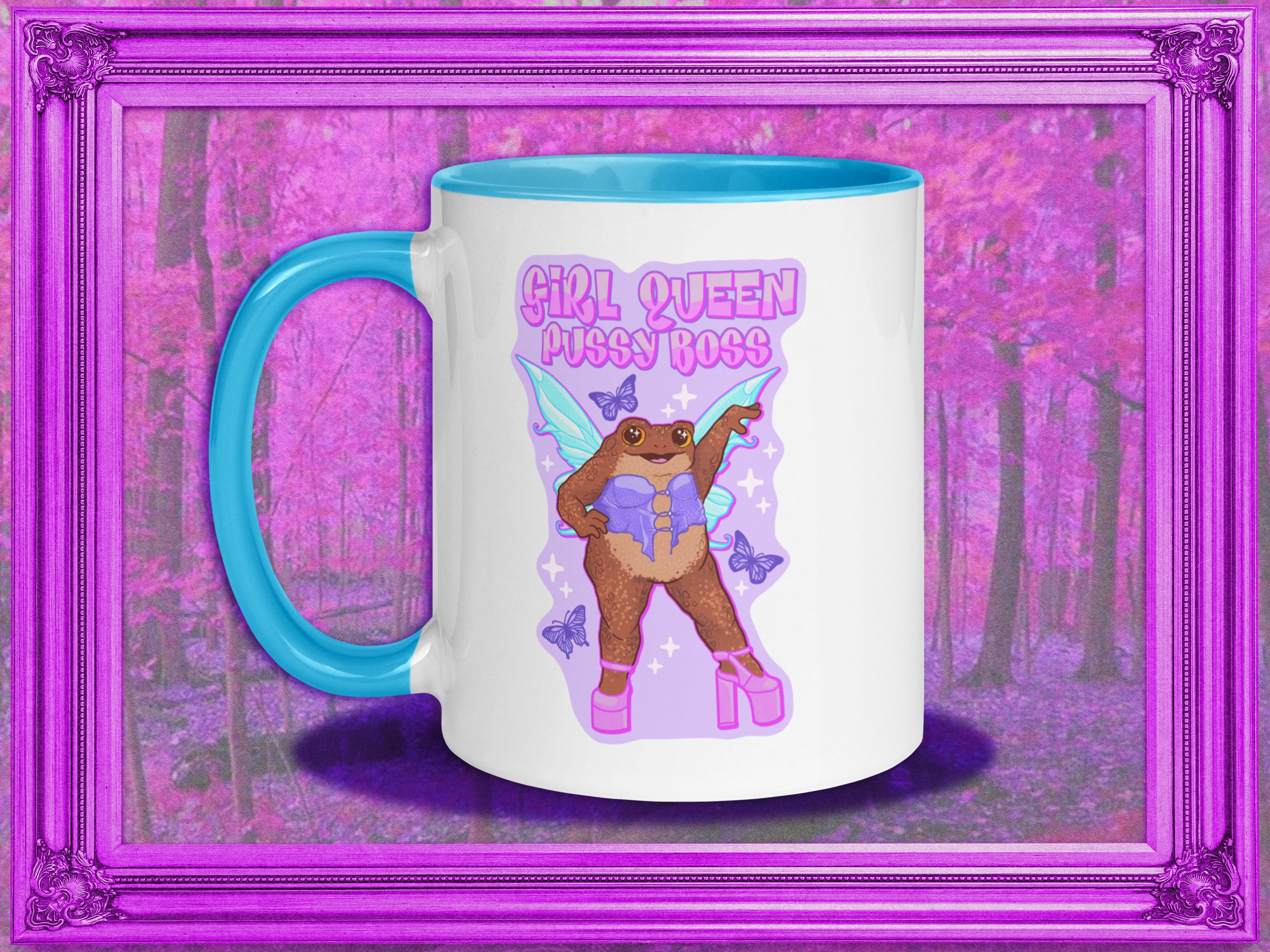 Girl Queen Pussy Boss Toad Mug Toad Fairy Mug Fairycore - Etsy
