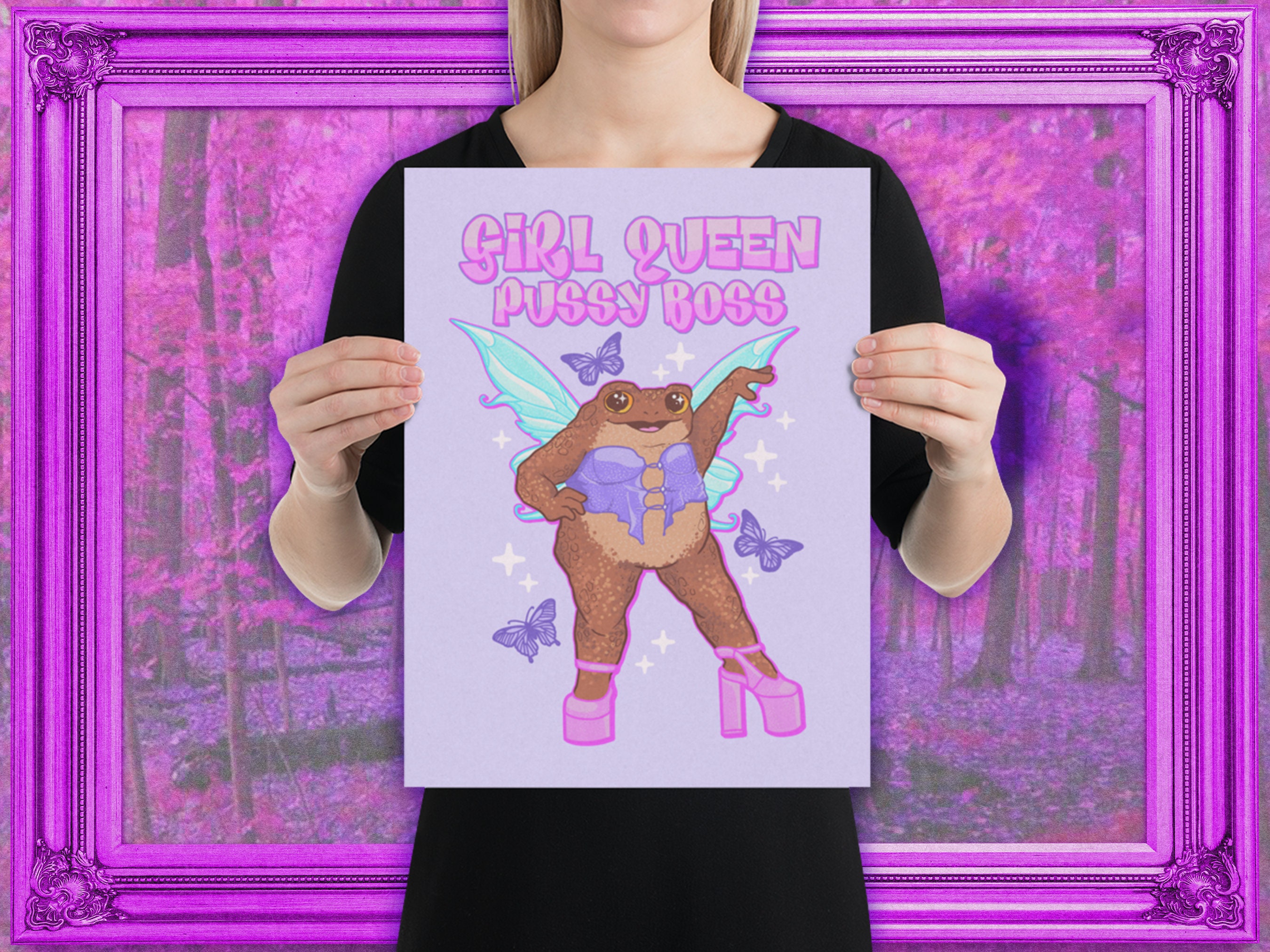 Girl Queen Pussy Boss Toad Print Toad Fairy Print - Etsy Sweden