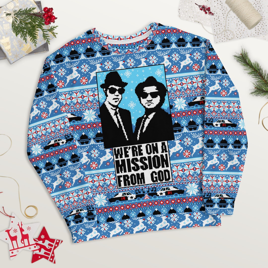 Blues brothers christmas sweater