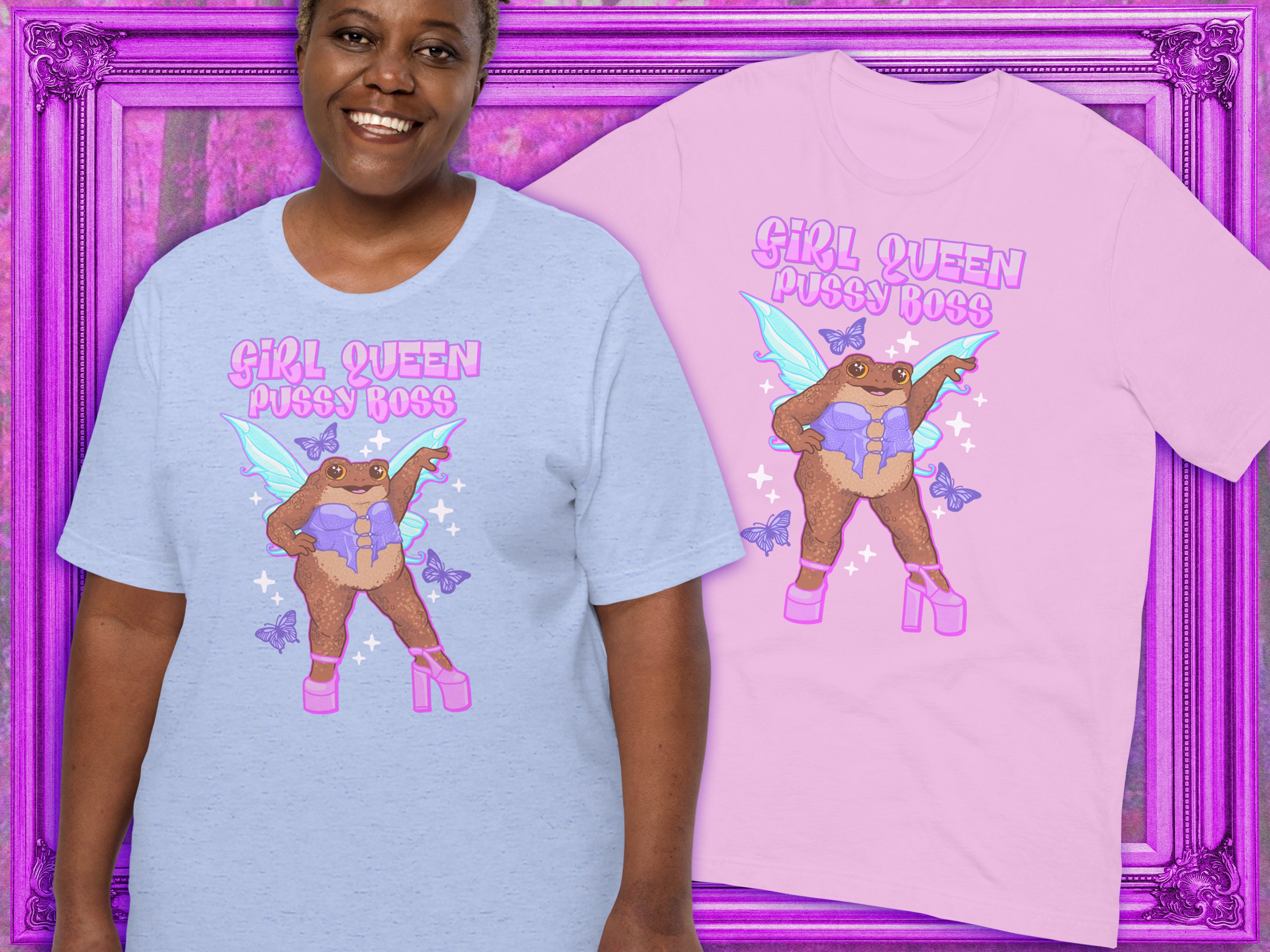 Girl Queen Pussy Boss Toad Shirt Toad Fairy Shirt - Etsy