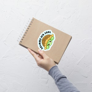 Helmets are Cool Cute Turtle Sticker | Wear a Helmet Turtle Sticker | Cute Turtle Bubble-free sticker