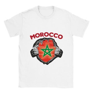Marokko T-Shirt, Marokko Flagge T-Shirt, Marokko Fan T-Shirt, Marokko Souvenir Patriotisches T-Shirt, Marokko Held, Super Marokko