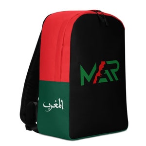 Sac à dos MAR Almaghrib, sac à dos drapeau maroc, Sac à dos minimaliste, sac à dos tendance, sac à dos voyage, sac à dos femme, sac homme