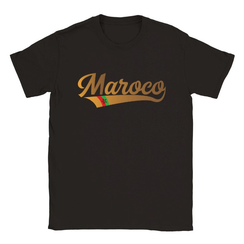 Maroco.co t-shirt, Moroccan brand logo, the shops of Moroccans around the world, original Moroccan design, personalized gift tshirt Black