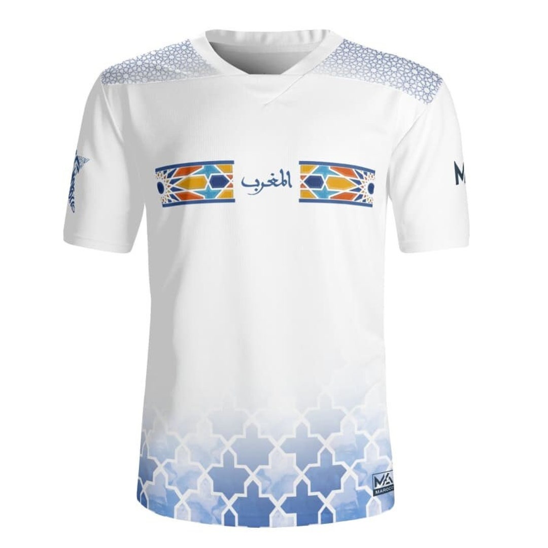 Luxurious MAR Football Jersey, Moroccan Zellige Pattern