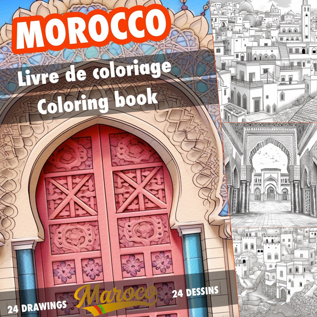 Moroccan Heritage Coloring Book Moroccan Graphics for All Ages Moroccan ...