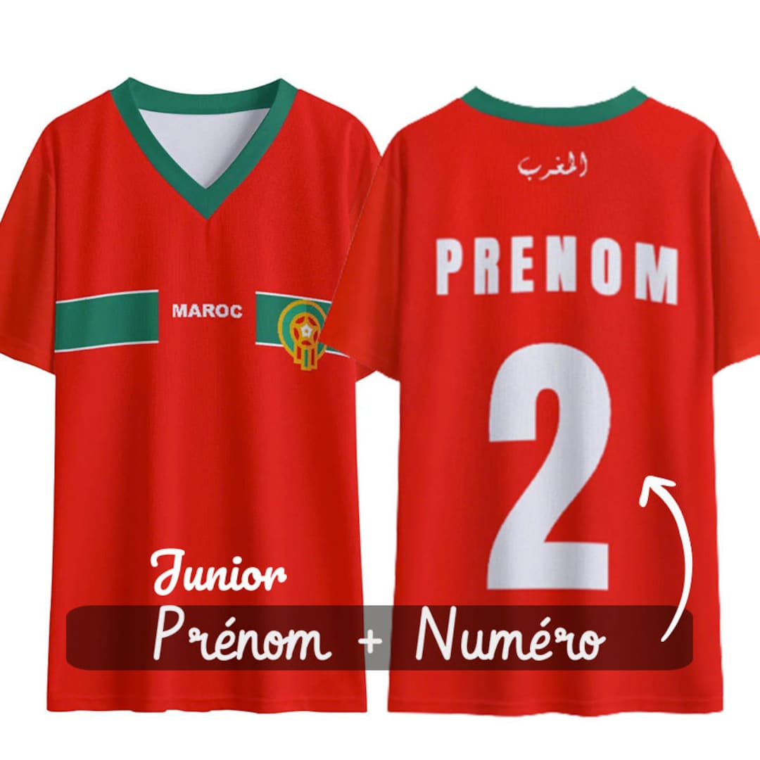 Maillot Maroc Junior Domicile 2022 Coupe du Monde Qatar Maillot
