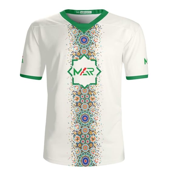 Maillot Maroc foot MAR Zellige Marocain Maillot Football élégant