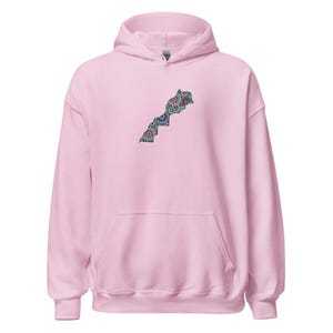 Sweat à capuche Carte Maroc Fragzellige brodé