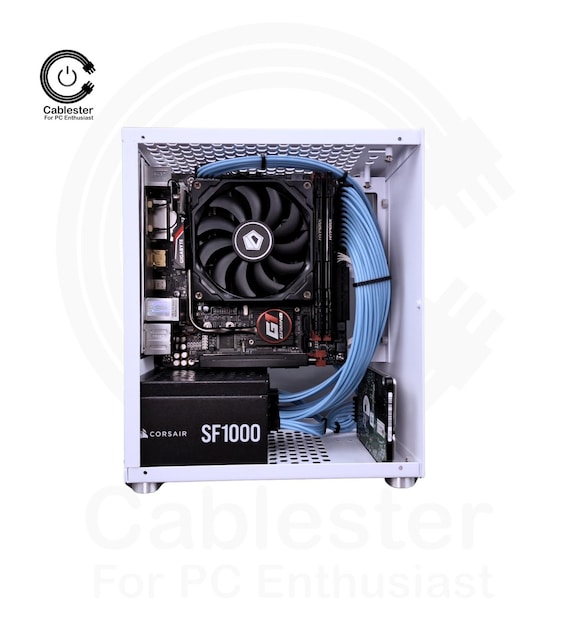 LFISH ホワイト PCケース t40 mini itx METALFISH T40 Mini ITX Case 7L Gaming Computer White Chassis