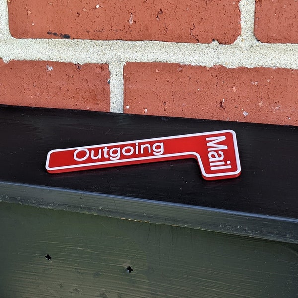 Outgoing Mail Flag for Mailbox - Magnetic Townhouse Mailbox Flag - 3D Printed, Durable, Easy to Install