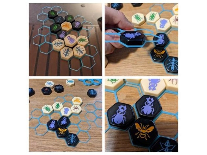 Hive Game Board 3D Printed Grid for Hive Colony Tabletop Etsy