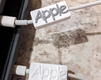 Custom Cable Charger Name Plate - Snap-On Label for Easy Identification, Personalized Cord Tags