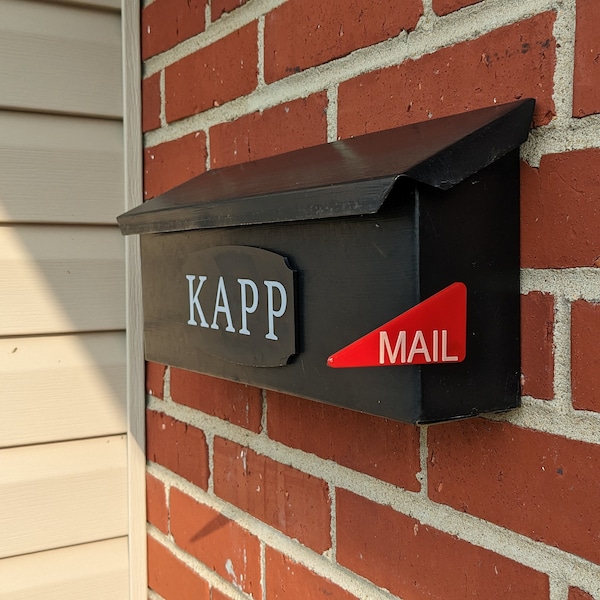 Minimalist Outgoing Mail Magnetic Mailbox Triangle Flag - Magnetic Townhouse Mailbox Flag - 3D Printed, Durable, Easy to Install